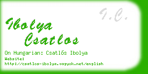 ibolya csatlos business card